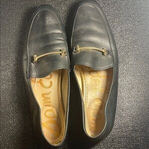 Sam Edelman Black Slip-On Loafers with Classic Horsebit
